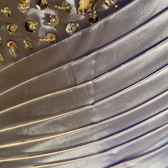 Women’s Strapless Lilac/Silver Formal Prom Party Dress Corset Back Size 16 *READ - Picture 11 of 11